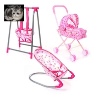 manysincerity Doll House Accessories Roing Chairs Swing Bed Dining Chair Baby Play House Nice