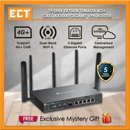 TP-Link ER706WP-4G Omada 4G+ Cat6 AX3000 Gigabit VPN Gateway with 4-Port PoE+ with High-Security VPN