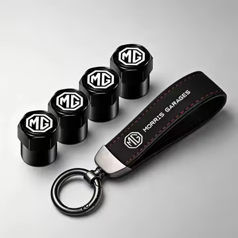 Car Tire Valve Caps Suede Key Chain Wheel Valve Cover For MG ZS 5 7 6 Cyberster MG4 EV ES5 HS ONE GT