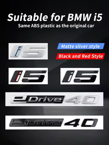 Suitable for BMW I5 logo modification edrive40 alphanumeric decorative sticker G68 rear emblem