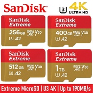SanDisk Extreme 256GB 512GB 1TB up to 190MB/S Micro SD MicroSD Memory Card Camera GoPro Action Camer