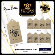 CLOTHING Hangtag|Greeting Hangtag|Kraft Kraft Kraft|Hangtag Thank You|4x7.8| H32 Thank You Sticker L