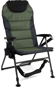 Earth Executive Folding Fishing Chair, Ultimate Comfort with Reclining Feature, Sleek Design, and Ad