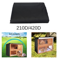 [qwolqn] Rabbit Hutch Cover Weather Resistant Black Polyester Cage Shade Protector for Outdoor Rabbi