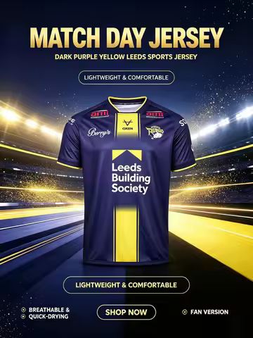 2026 Fashion New Leeds Rhinos Rugby League Jersey Men's Women Sportswear T-shirt Daily Wear and Trai
