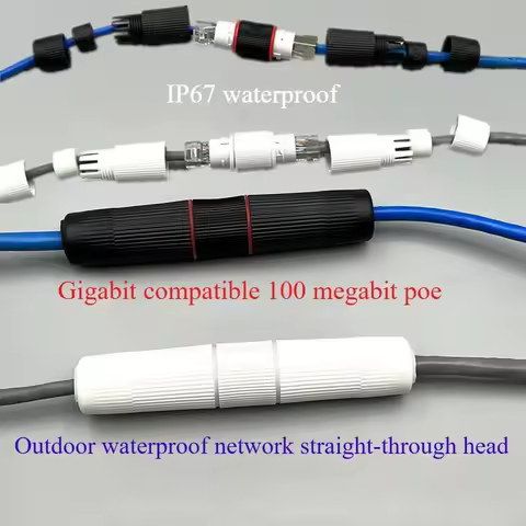 RJ45 Cat6A UTP LAN Cable Tool-less Extension Connector Network Extender Junction Adapter Connection 
