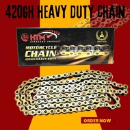 420GH - 132L GOLD CHAIN HTM MOTORCYCLE CHAIN HEAVY DUTY RK SMS DID