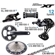 SHIMANO DEORE XT M8100 Groupset 1x12 Speed M8100 Crankset Shifter Rear Derailleur Cassette Chain Bik