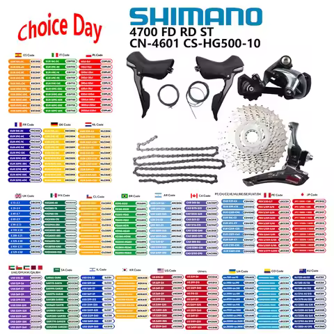 SHIMANO Tiagra 4700 10S Groupset Shifter Front Derailleur Rear Derailleur HG500-10 Cassette 4601 Cha