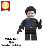 WM2163/PG1192 Mainan Brick Minifigure Block Winter Soldier Bucky White