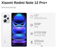 Xiaomi Redmi Note 12 Pro Plus 5G [8GB RAM | 256GB ROM] || Xiaomi Malaysia 1 Year Warranty