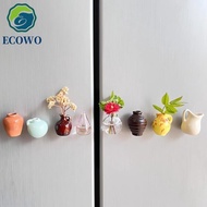 AQUAGEM Mini Vase Fridge Magnets, Unique Handmade Vase Refrigerator , Creative Resin Small Decorativ