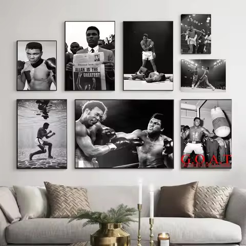 Muhammad Ali Inspirational Boxing Legend Canvas Art Poster HD Wall Decor for Living Room Home Decor