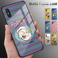 For Xiaomi Redmi 9A 9C 9T 9 A1 A2 Luxury Soft Edge Anime Glossy Casing Tempered Glass Shockproof Rea
