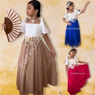 Filipiniana Mestiza Kids Dress with Tulle and Laces Design