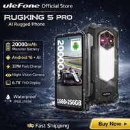 Ulefone RugKing 5 Pro 20000mAh Rugged Phone Android 16 16GB+256GB 6.78 FHD+ Night Camera 4G
