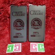 TG Tempered Glass Ceramic SPY Oppo A38 4G 2023 A97 A18 Anti Scratch Matte Privacy Anti SPY