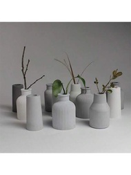 Diy石膏花瓶用矽膠模具,創意手工製作鏡面水晶滴膠模具,花盆裝飾