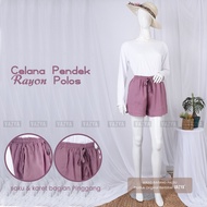 (Rayon Viscose) Plain Rayon Shorts Short Pants Women 短褲女 短褲 女裝 2025新款 短褲女休閒