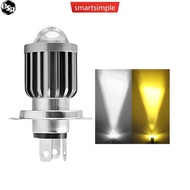 OSR  1Pc Universal 9V-80V 2000LM Dual Color Headlight Bulbs BA20D H4 H4Mini LED Motorcycle Hight BA2