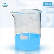 One Two Cups Multifunctional Chemical Lab Measuring Cup Borosilicate Glass 100ml - GG-17
