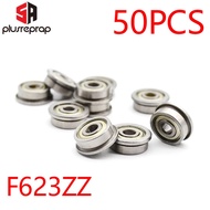 50PCS F623ZZ F623 ZZ Flange Sesendal Galas Bebola 3 x 10 x 4mm untuk Reprap Pencetak 3D Pursai3 Boro
