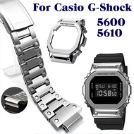 Metal Case+Bezel Strap for G-shock DW5600/5610 GW5600E Stainless Steel Watch Band for DW/GW5000 DW5035  Bracelet