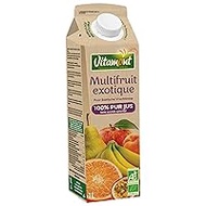 Vitamon Organic Multi-Fruit Juice, 3.3 fl oz (1 L) Organic Straight Juice, Made in France (Apple, Orange, Banana, Pear, Apricot, Passion Fruit)