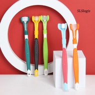 SGK_Pet Toothbrush Three Sided Multi-angle Cleaning Plastic Dog Soft Bristle Toothbrush for Oral Car