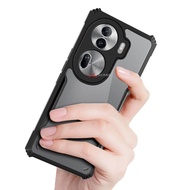 For OPPO Reno 11 11F 10 8 8T 8Z 8 Pro+ 6 6Z 5 2 2Z 2F 7Z 7 Pro 4G 5G Clear Acrylic Airbag Phone Case