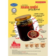 SAMBAL BILIS JENAMA SENDIRI CARTON 6 BOTTLES - 200G (READY TO EAT)