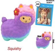 Surprise Jumbo Sheep Squishy Cute Alpaca and Lovely Doughnut Cream Scented Squishy Slow Rising Squee