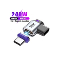 USB4 Thunderbolt3 USB C Magnetic Adapter 240W 40G Fast Charge Magnet USB C Female Converter 8K@60Hz 