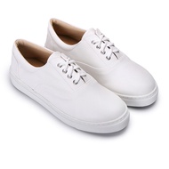 Fufa Shoes [Fufa Brand] Korean Style Leather Casual Shoes-Black/White 1be59 Women's Lace-Up Flat Anti-Slip Lightweight White