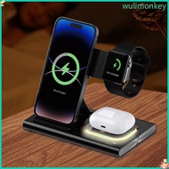 WU Efficient 3 in 1  Charging for Phone 16 15 14 Watch Series and Earphone