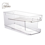 2-Layer Refrigerator Can Organizer - Automatic Rolling Beverage Storage Box for Soda, Beer, Fridge O