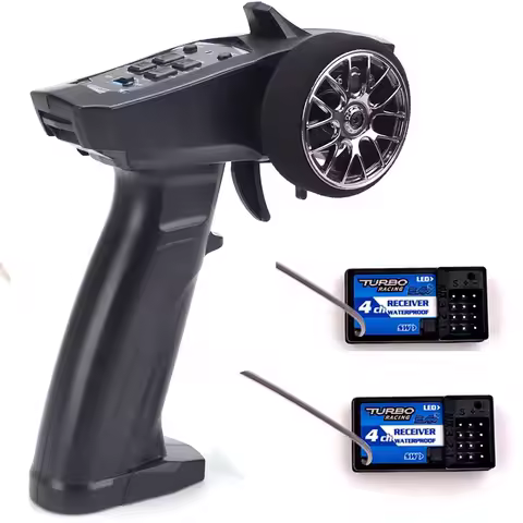 Turbo Racing 91803G-VT RC 2.4GHz 4CH Radio Transmitter Remote Controller with 4CH Receiver for RC Ca