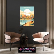 Edmonton City Canada Canvas Print Wall Decor Poster