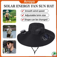 Dual Fan Solar Fan Hat Large Eave Lightweight Fan Hat Rechargeable UV Resistant Fisherman Hat Hiking