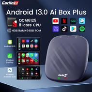 Carlinkit CarPlay Ai Box Plus Android 13 4+64GB QCM 8-Core 6125 CarPlay ไร้สาย Android Auto Netflix IPTV 4G LTE SIM