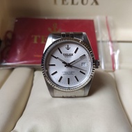 Sold 早期 Telux 鐵力士 太陽圈銀面 勞力士款 蠔式 機械錶 Datejust automatic watch 梅花titoni eta2824機芯1601 瑞士