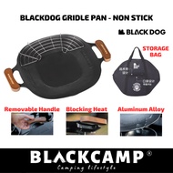 Blackdog Gridle Pan Non Stick  Korea Style Grill Pan with Storage Bag Camping Outdoor BBQ Blackcamp