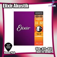 SENAR GITAR ELIXIR NANOWEB  POLYWEB AKUSTIK ELEKTRIK - ACOUSTIC ELEKTRIC GUITAR STRINGS |NICKEL PLAT