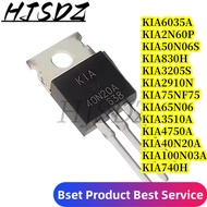 1-5PCS KIA65N06 KIA2N60P KIA740H KIA50N06 KIA6035A KIA75NF75 KIA3205S KIA3510A KIA40N20A TO-220 Fiel