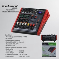POWER MIXER 4 CHANNEL BETAVO MX402D USB BLUETOOTH ORIGINAL - 4 CHANNEL - 4 CHANNEL - 4 CHANNEL