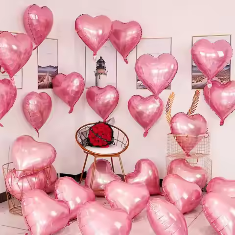 10pcs Balloon 18 Inch Solid Color Love Balloon Valentine's Day Birthday Confession Wedding Party Bal