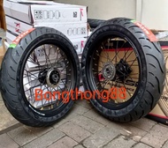 Paketan Velg 300 350 17 Wheelset Supermoto Klx Dtacker Bf 150 lebar velk Velg 300 x 350 ring 17 Plus