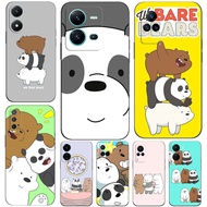 Case For vivo Y1S 2020 Y91C Y90 Y85 Y89 V9 YOUTH PRO Z1 Z1i Phone Back Cover Soft Silicon Black Tpu we bare bears