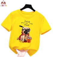 Children's t-shirt with dog image and gift basket (Boys and girls). T-shirt for children from 6kg-30