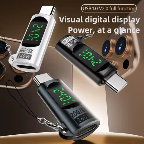 PD240W LED display USB 4.0 80gbps Type C to Type C OTG adapter 8K@60Hz5A fast charging cable for iPh